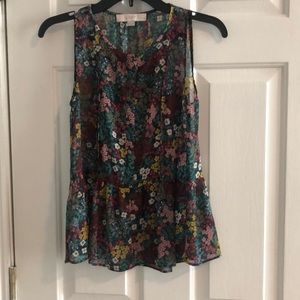 Floral Ann Taylor Loft sleeveless top